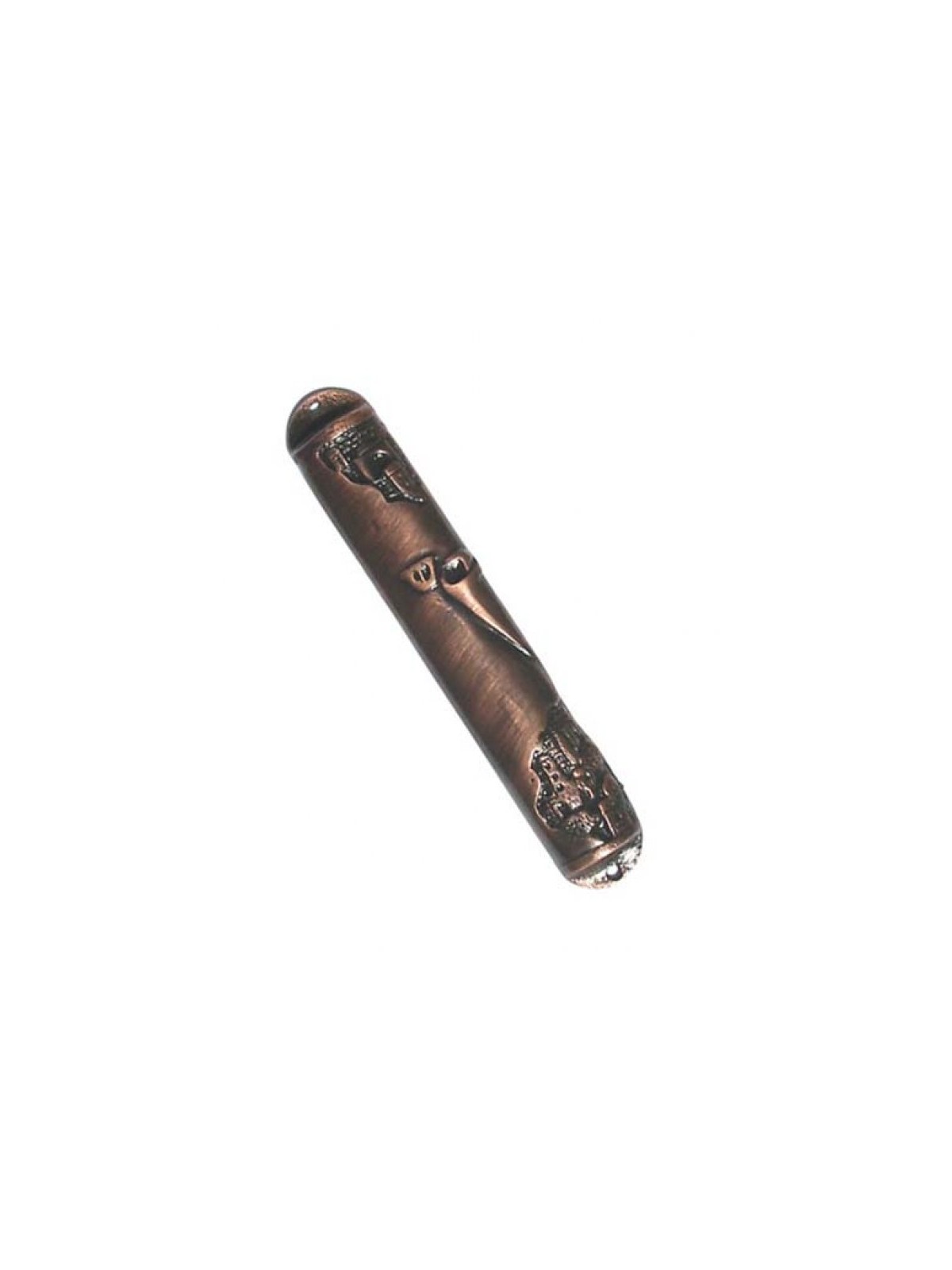 Antique Red Pewter Mezuzah | Pewter Mezuzah
