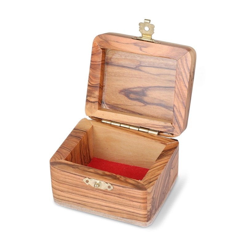 Small Olive Wood Jewelry Box