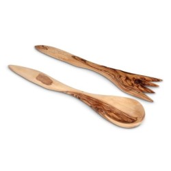 Olive Wood Salad Serving Utensils