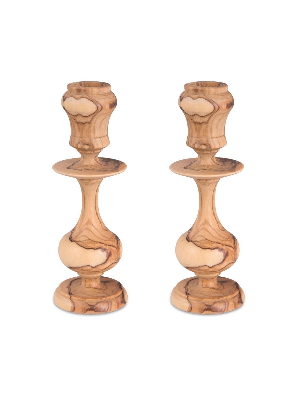 Travel or Table: Olive Wood Portable Candlesticks