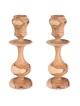 Travel or Table: Olive Wood Portable Candlesticks