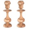 Travel or Table: Olive Wood Portable Candlesticks