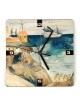 Ofek Wertman Old Jaffa Port by Reuven Rubin Square Wooden Clock