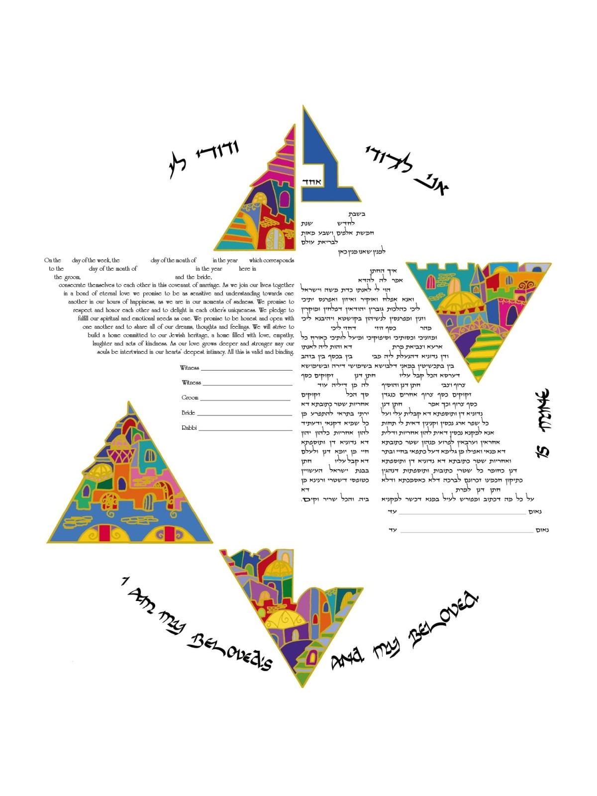 Ruth Rudin Star of David Jerusalem Cityscape Personalized Special Edit