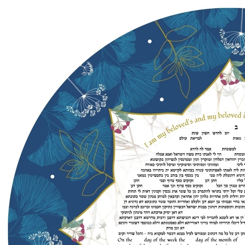 Ruth Rudin 'Eternal Bloom' Personalized Floral Ketubah