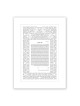 David Fisher Paper Cut Jerusalem Arch Ketubah with White Floral Pomegr