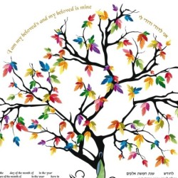 Ruth Rudin Colorful Love Tree Personalized Ketubah