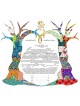 Ruth Rudin 'Interlocking Trees' Personalized Ketubah