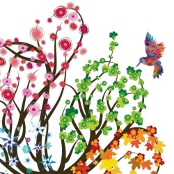 Ruth Rudin Personalized Ketubah - Four Seasons