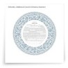David Fisher Jewish Paper-Cut Round Ketubah (Light Blue)