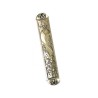 Pewter Plated Mezuzah Case Wave Jerusalem Design Gray | Pewter Mezuzah