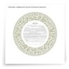 David Fisher Jewish Paper-Cut Round Ketubah (Light Green)