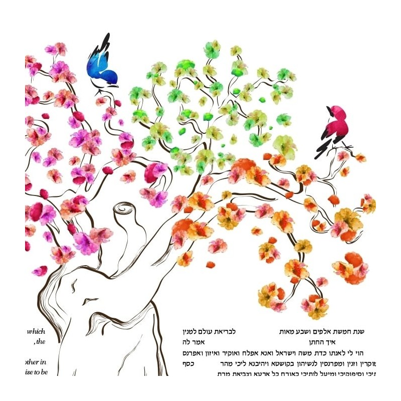 Ruth Rudin Four Seasons Personalized Ketubah