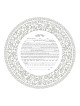 David Fisher Jewish Paper-Cut Round Ketubah (Silver Gray)