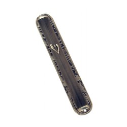 Round Pewter Blessing Mezuzah | Pewter Mezuzah