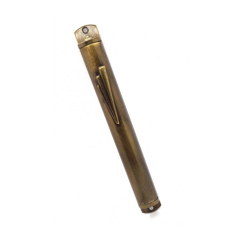 Golden Pewter Mezuzah | Pewter Mezuzah