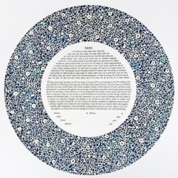 David Fisher Paper-Cut Round Ornament Floral Pattern Personalized Ketu