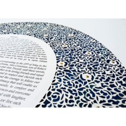 David Fisher Paper-Cut Round Ornament Floral Pattern Personalized Ketu