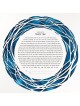 David Fisher Jewish Paper-Cut Round Modern Ketubah (Blue)