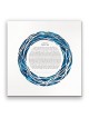 David Fisher Jewish Paper-Cut Round Modern Ketubah (Blue)