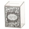 Tzedakah Box with Metal Plating Jerusalem Motif