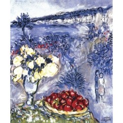 מהדורה מוגבלת ממוספרת Marc Chagall Lithograph - Fruits Et Fleurs De