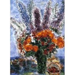 Limited Edition Numbered Marc Chagall Lithograph - Le Bouquet De Renon