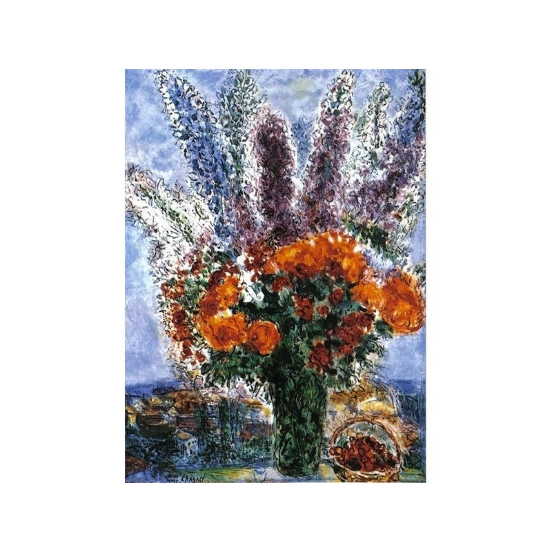 Limited Edition Numbered Marc Chagall Lithograph - Le Bouquet De Renon