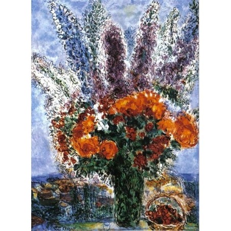 Limited Edition Numbered Marc Chagall Lithograph - Le Bouquet De Renon