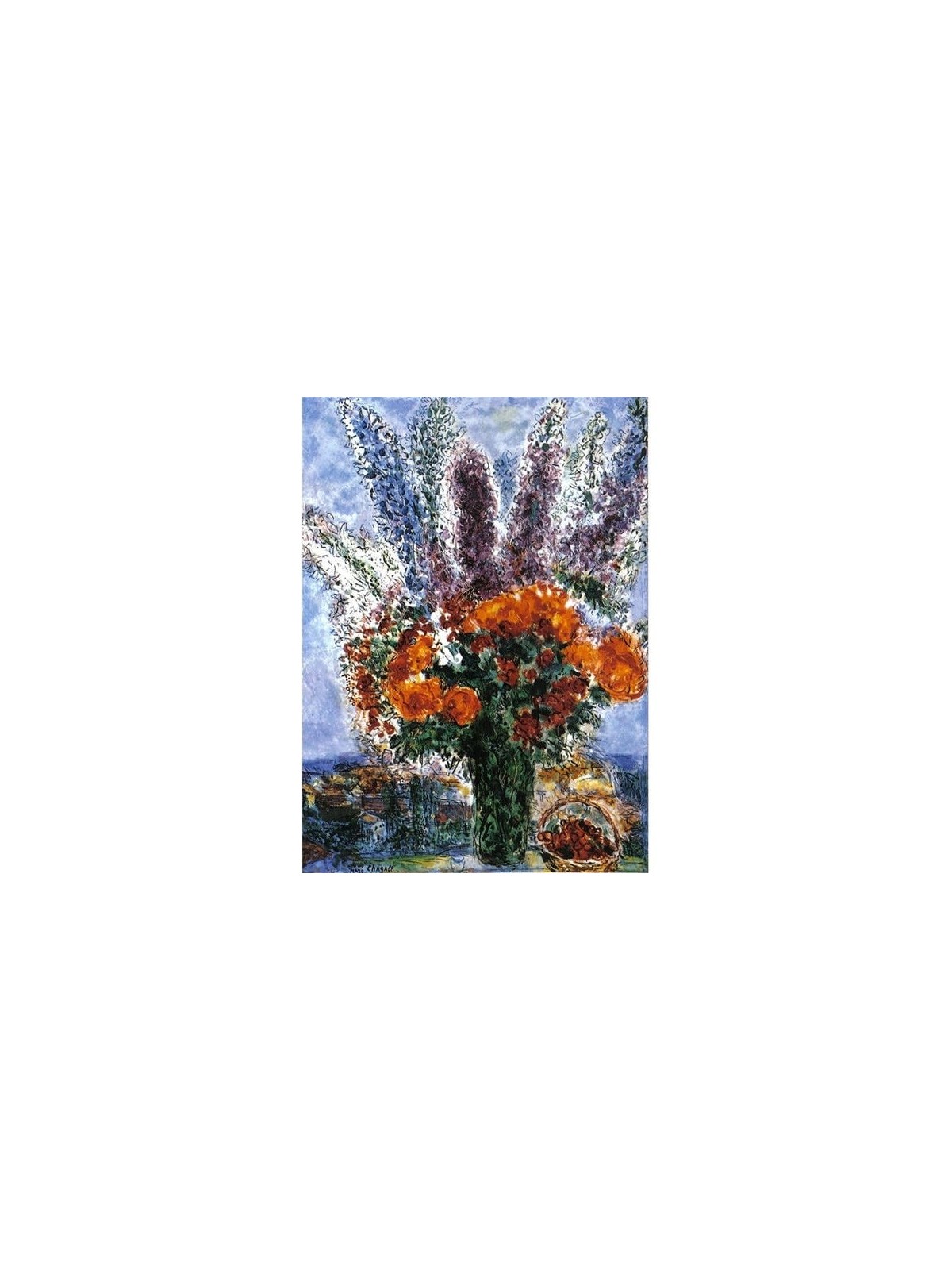 Limited Edition Numbered Marc Chagall Lithograph - Le Bouquet De Renon