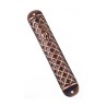 Wide Copper Color Pewter Mezuzah Case Criss Cross ... | Pewter Mezuzah