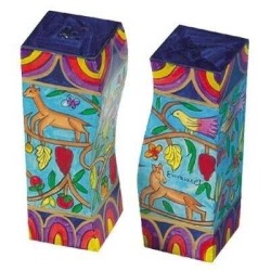 Yair Emanuel Painted Salt and Pepper Set - Garden of Eden