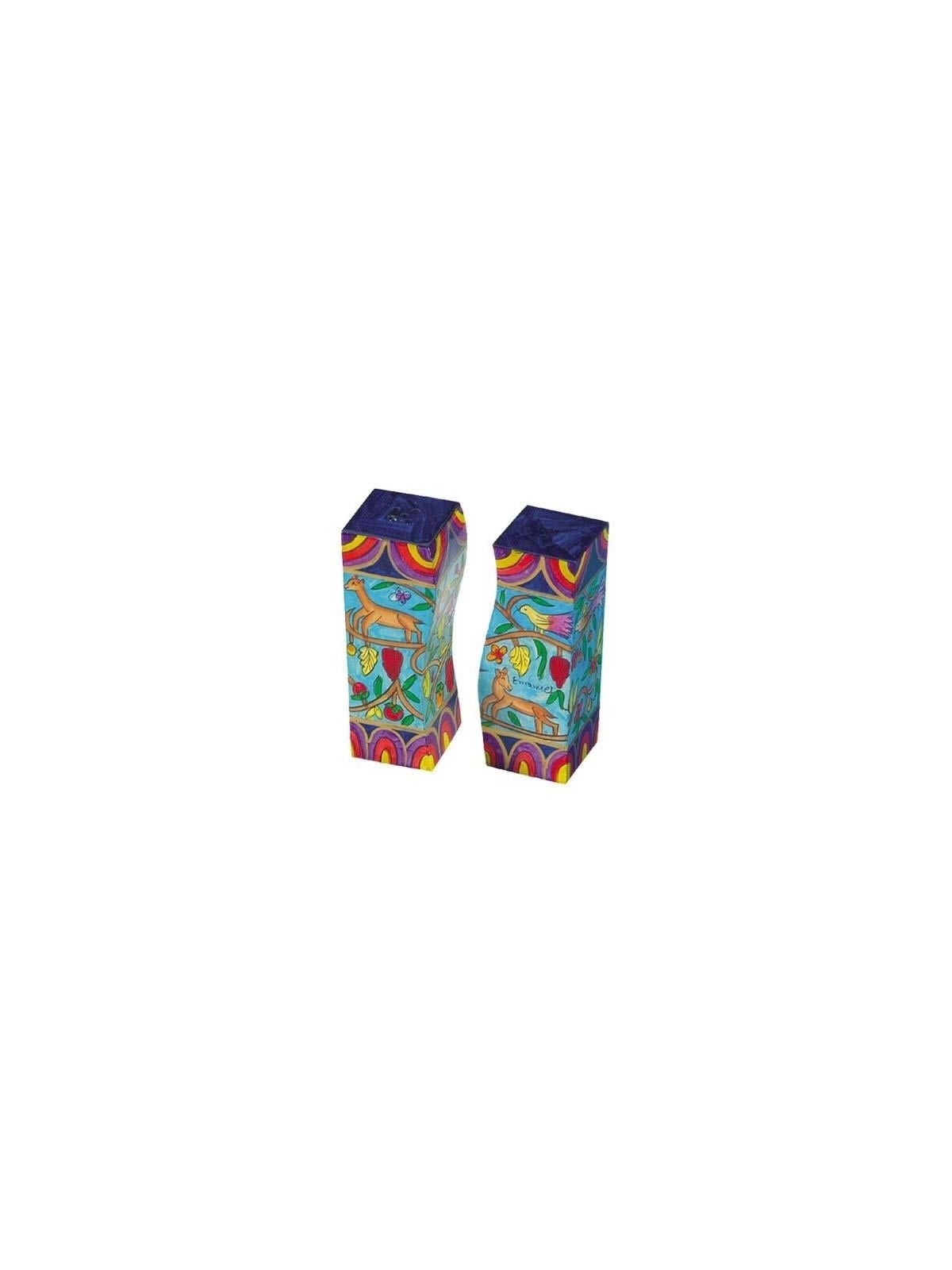 Yair Emanuel Painted Salt and Pepper Set - Garden of Eden