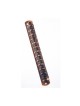 Copper Color Round Pewter Mezuzah Case Stripe Design | Pewter Mezuzah
