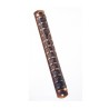 Copper Color Round Pewter Mezuzah Case Stripe Design | Pewter Mezuzah