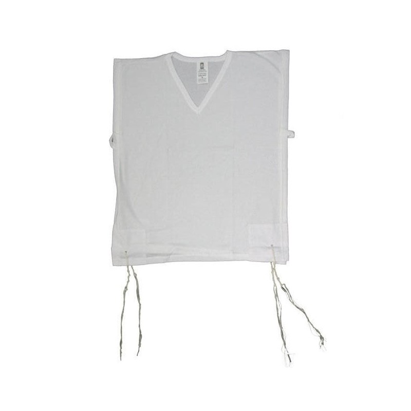 White Cotton Undershirt Tzitzit