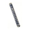 Round Pewter Mezuzah Case Stripe Design | Pewter Mezuzah