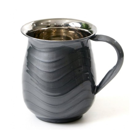 Stainless Steel Netilat Yadayim Wash Cup Wave Design Da... | Wash Cups