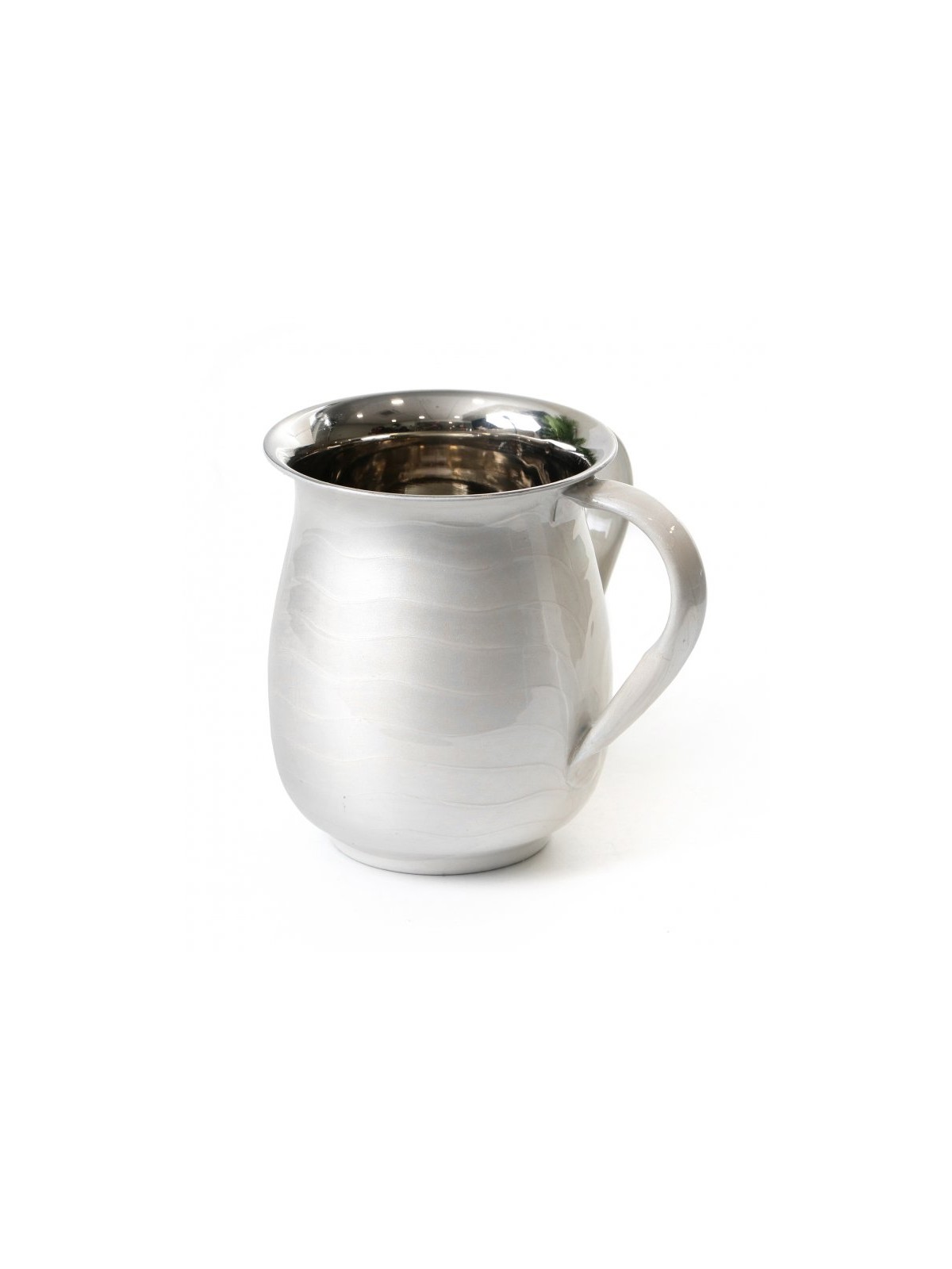 Stainless Steel Netilat Yadayim Wash Cup Wave Design Ivory | Wash Cups