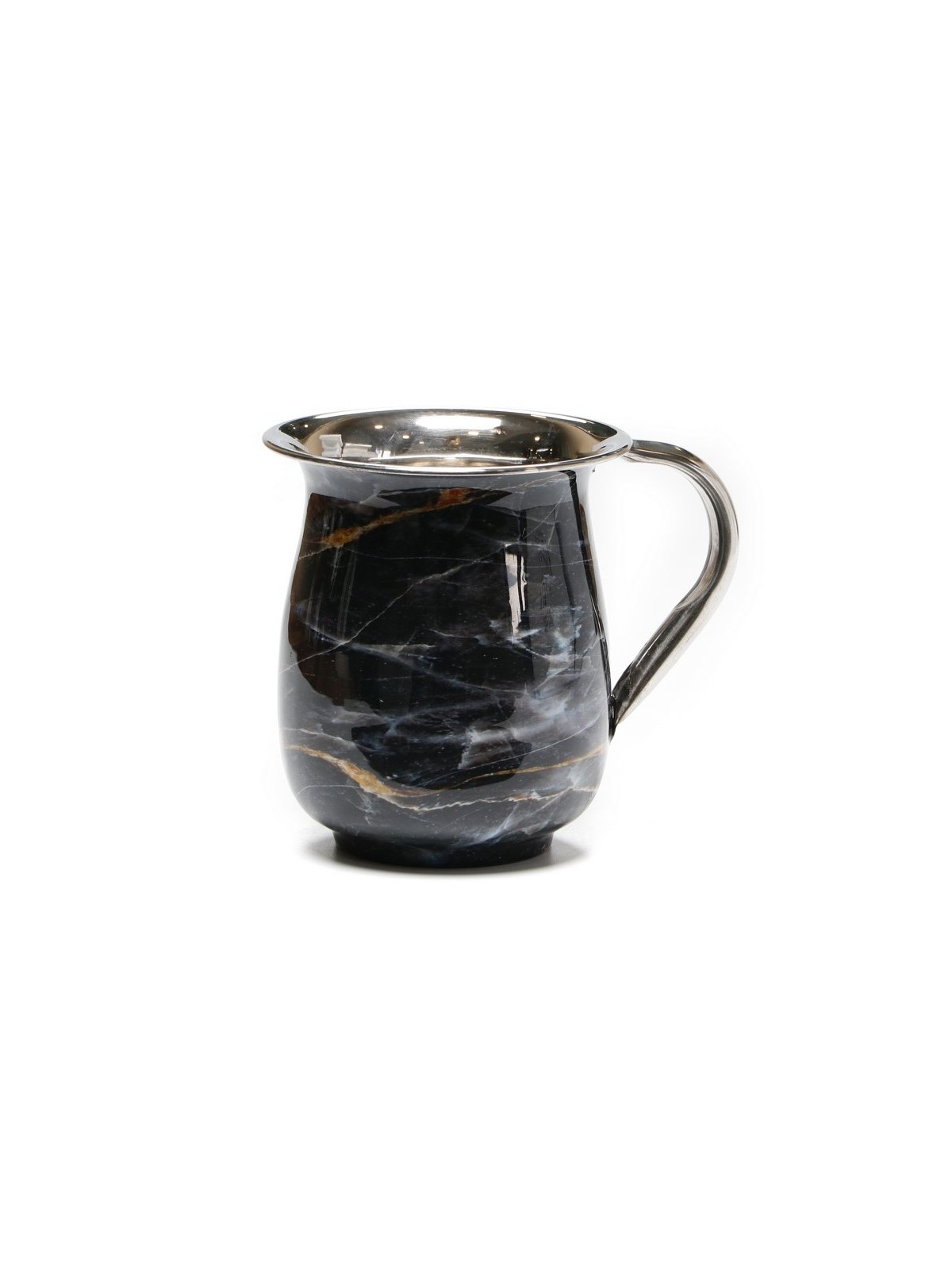 Aluminum Netilat Yadayim Wash Cup Black Marble Design | Wash Cups