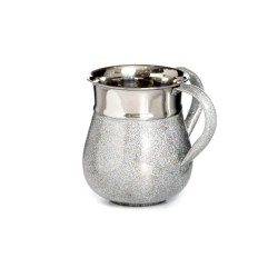 Aluminum Netilat Yadayim Wash Cup with Silver Textured ... | Wash Cups