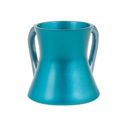 Yair Emanuel Gleaming Aluminum Small Hourglass Wash Cup... | Wash Cups