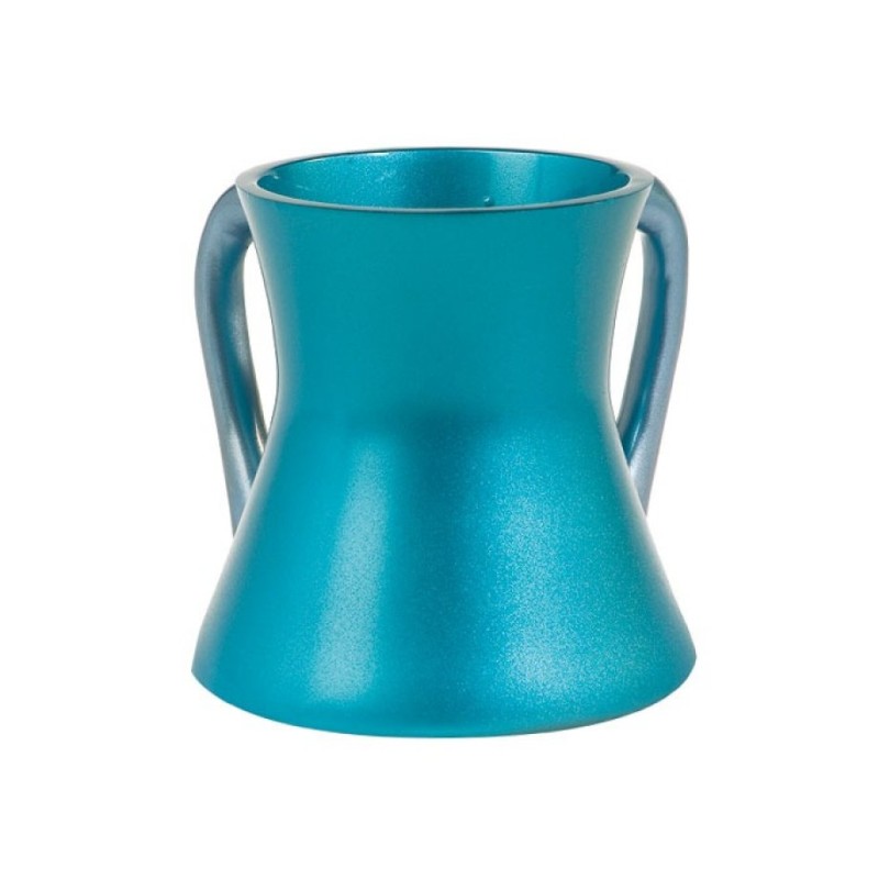 Yair Emanuel Gleaming Aluminum Small Hourglass Wash Cup... | Wash Cups