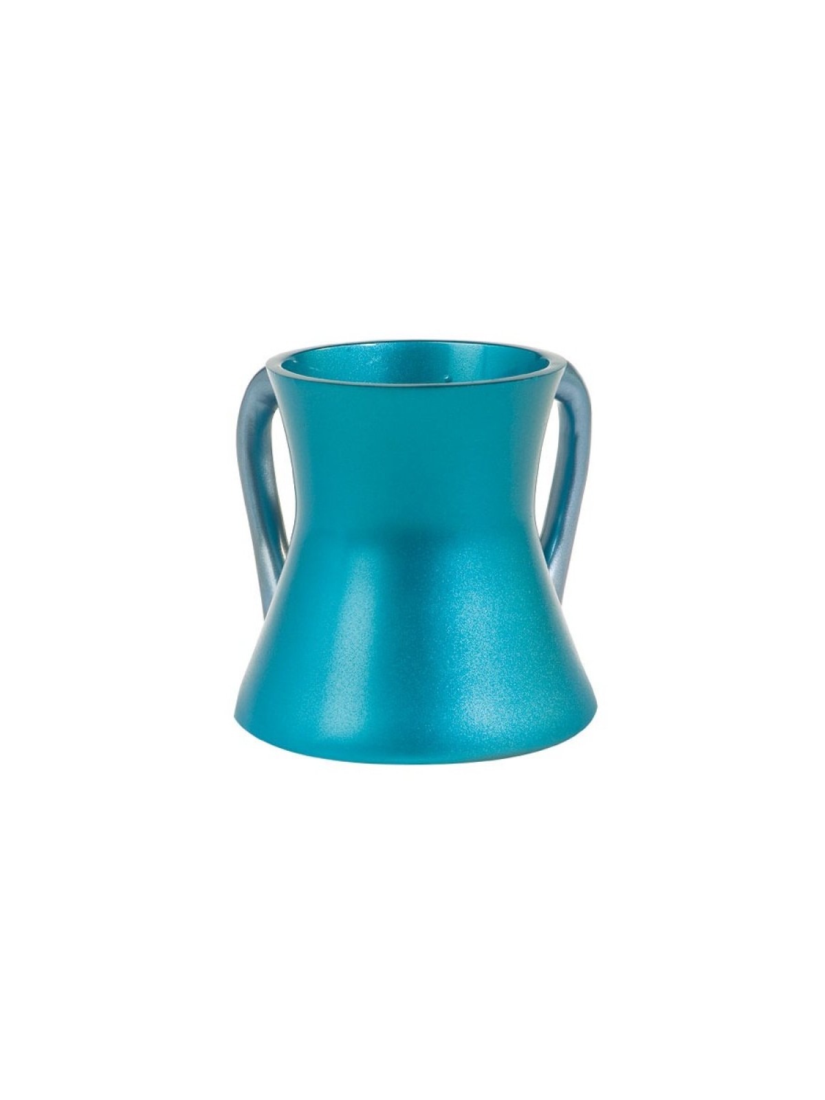 Yair Emanuel Gleaming Aluminum Small Hourglass Wash Cup... | Wash Cups