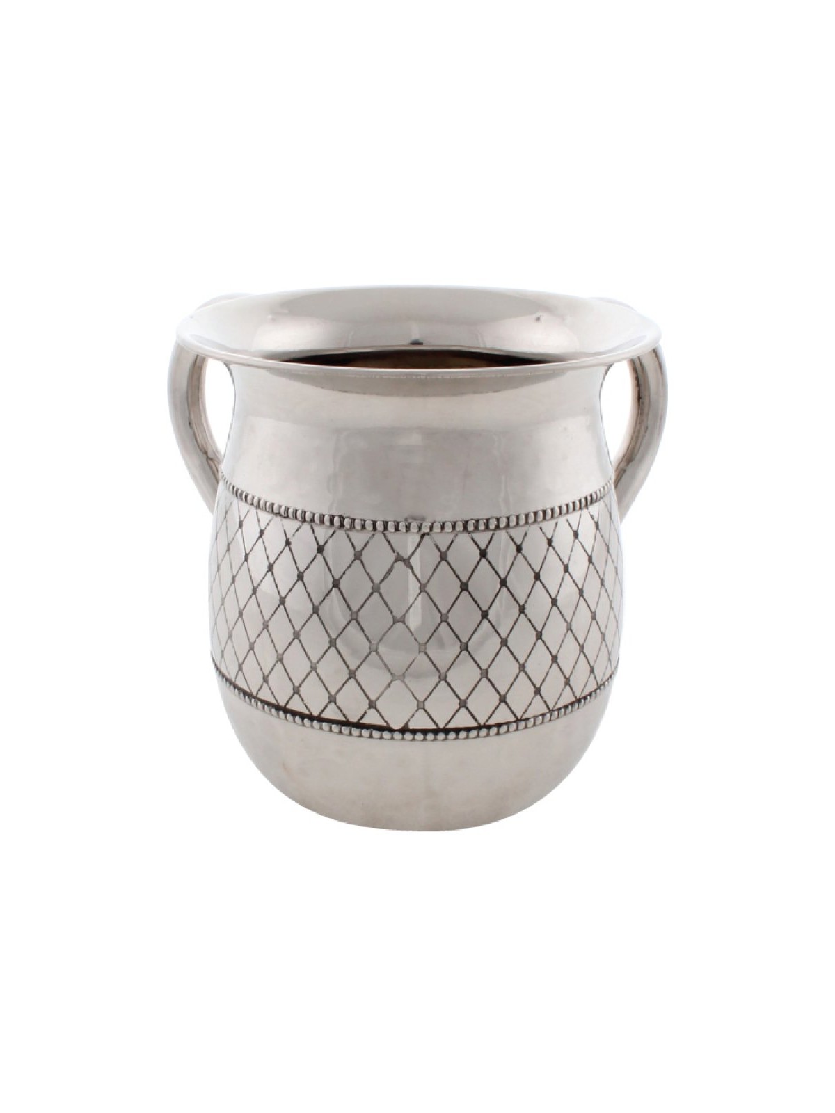 Stainless Steel Netilat Yadayim Wash Cup Silver with Di... | Wash Cups
