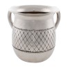 Stainless Steel Netilat Yadayim Wash Cup Silver with Di... | Wash Cups