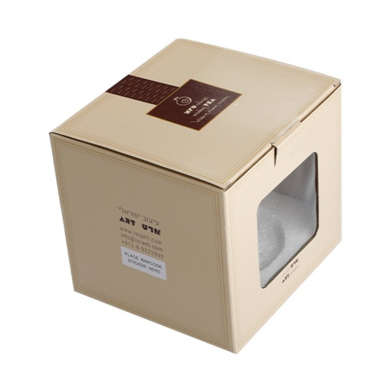 Netilat Yadayim Wash Cup Dark Gray with Gold and Hebrew... | Wash Cups