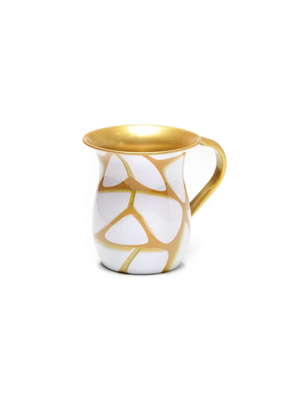 Stainless Steel Netilat Yadayim Wash Cup White and Gold... | Wash Cups