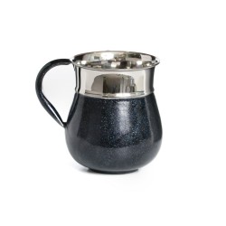 Aluminum Netilat Yadayim Wash Cup with Blue Textured De... | Wash Cups