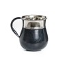 Aluminum Netilat Yadayim Wash Cup with Blue Textured De... | Wash Cups